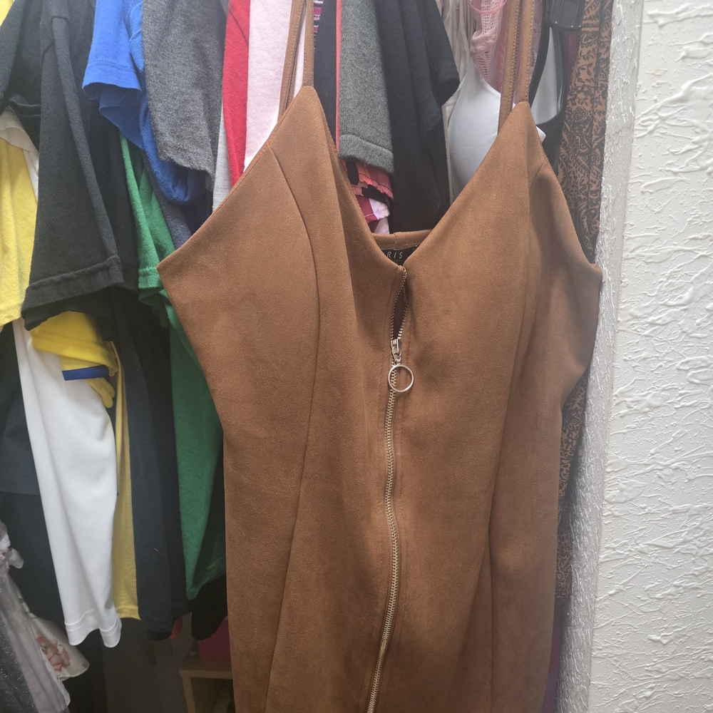 Brown/Tan Suede Dress